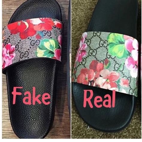 real gucci slides vs fake|authenticate gucci marmont raffia slides.